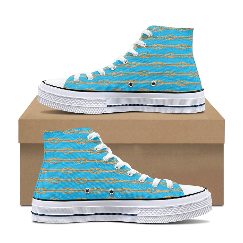 Knot Your Way High Top Canvas Shoes