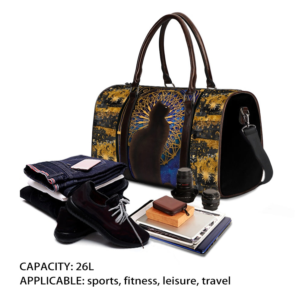 Black Cat Travel Handbag