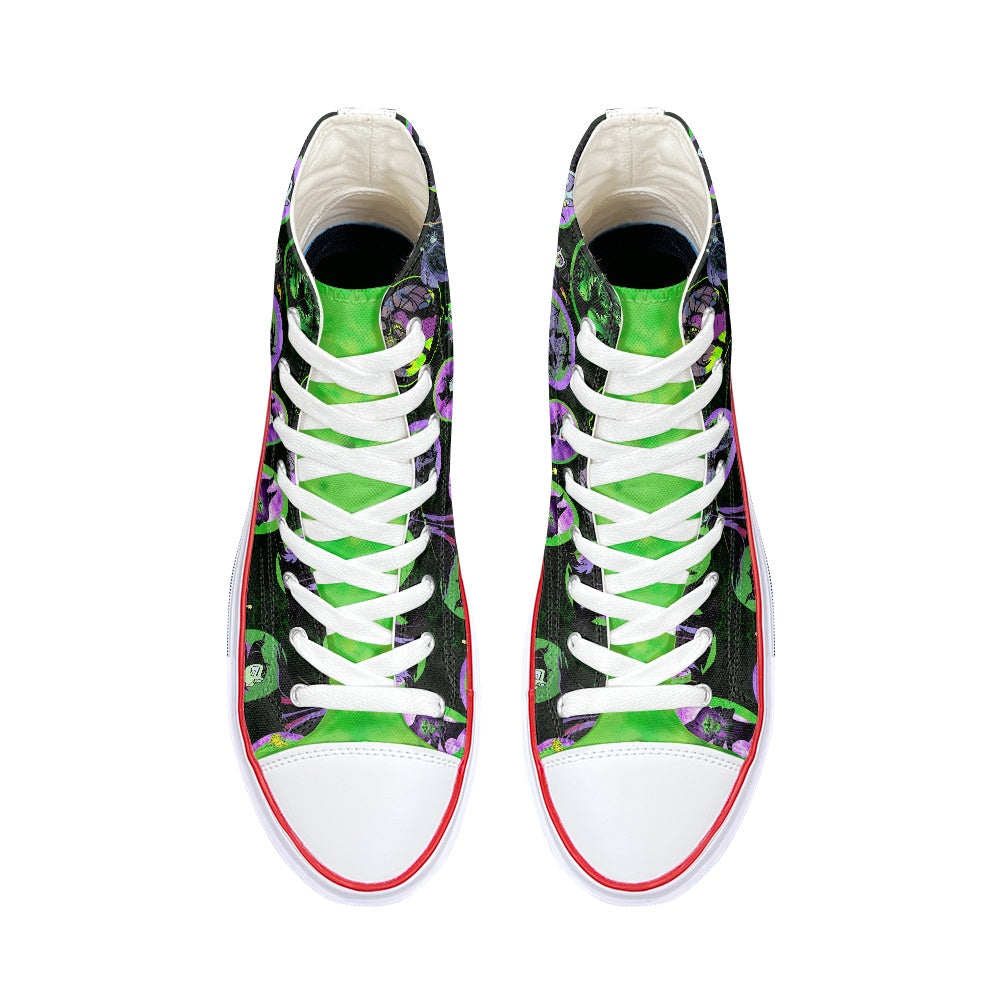 Evil Fairy Flames High Top Canvas Shoes