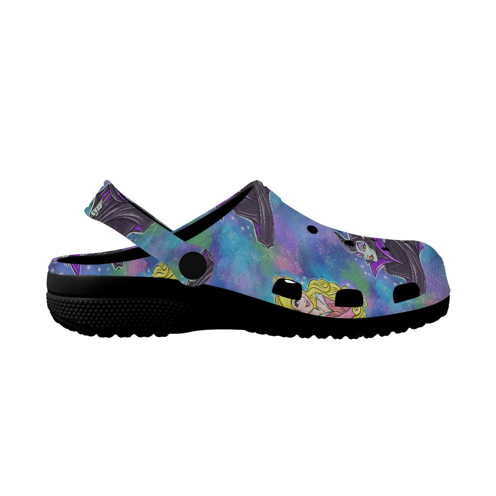 Sleepy Princess Crocs Black Sole