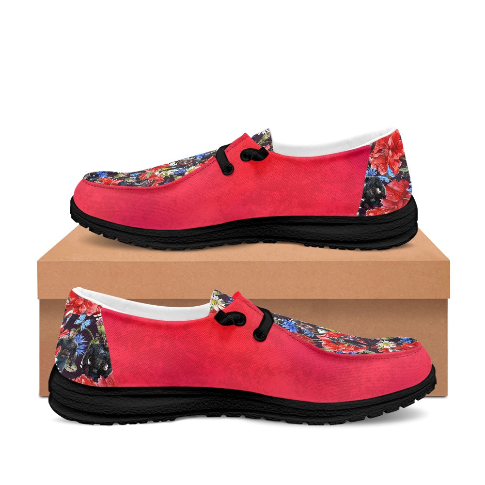 Floral Cap Men's Lace Up Loafers