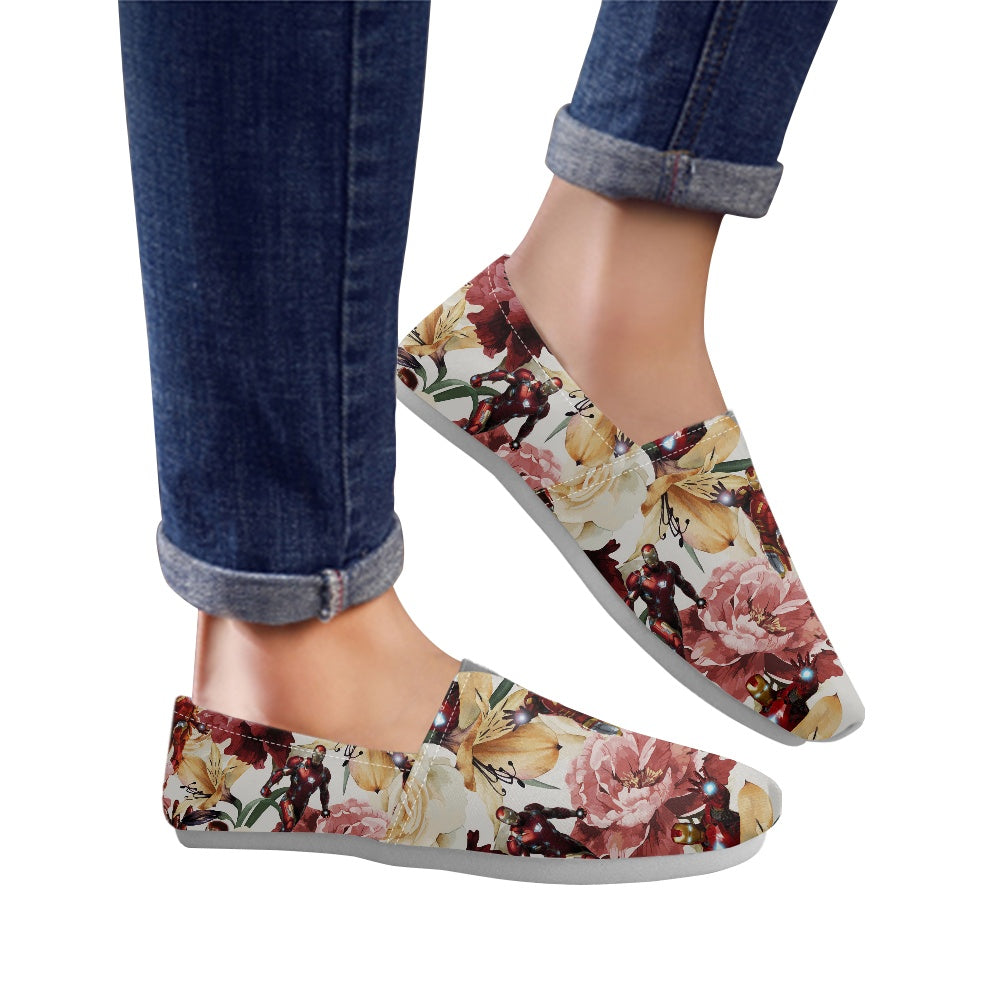 Floral Iron Slip On Toms