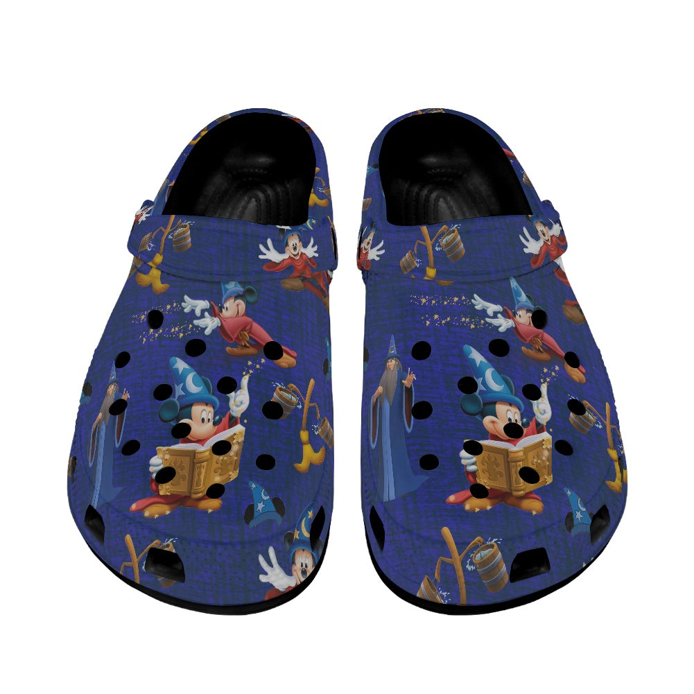 Mouse Sorcerer Crocs Black Sole