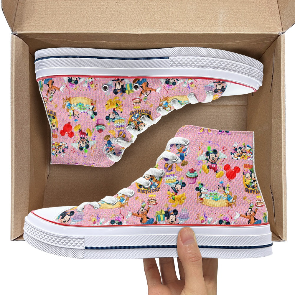 Birthday Pals High Top Canvas Shoes