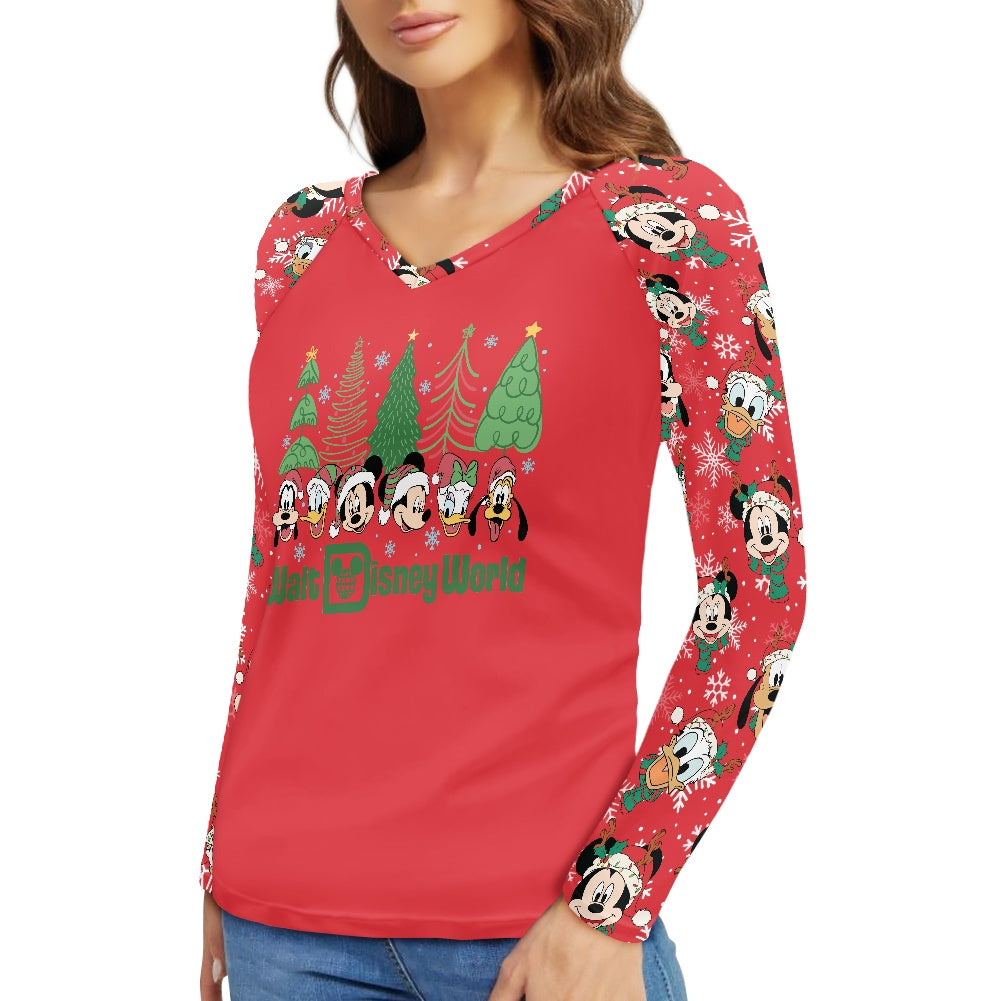 Christmas Friends Long sleeve loose T-shirt