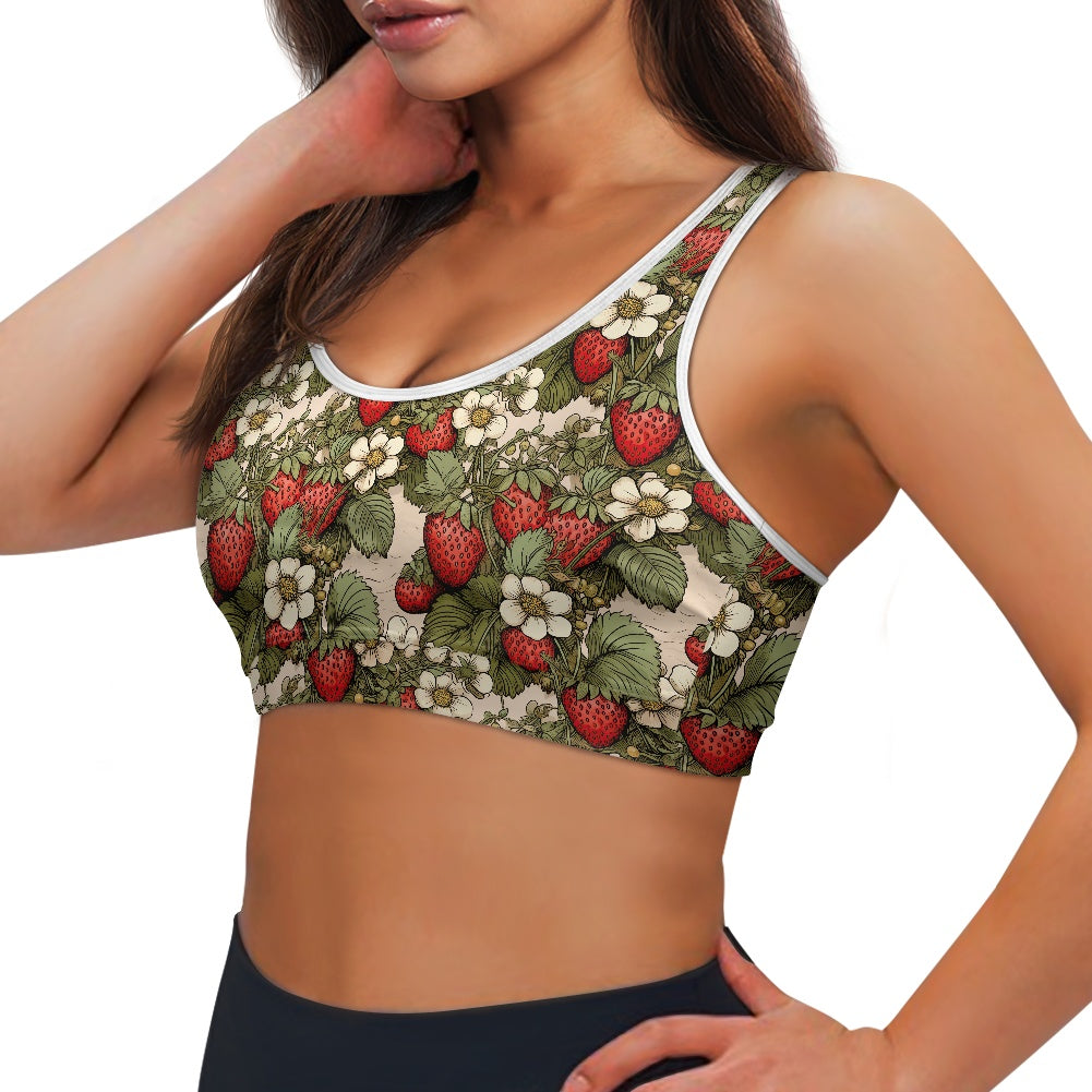 Strawberry Flowers Women's Sports Vest