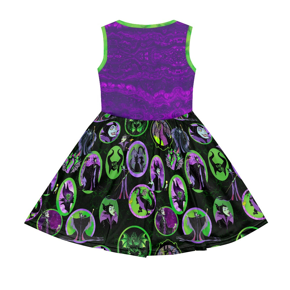 Evil Fairy Flame Girl's dress with pockets