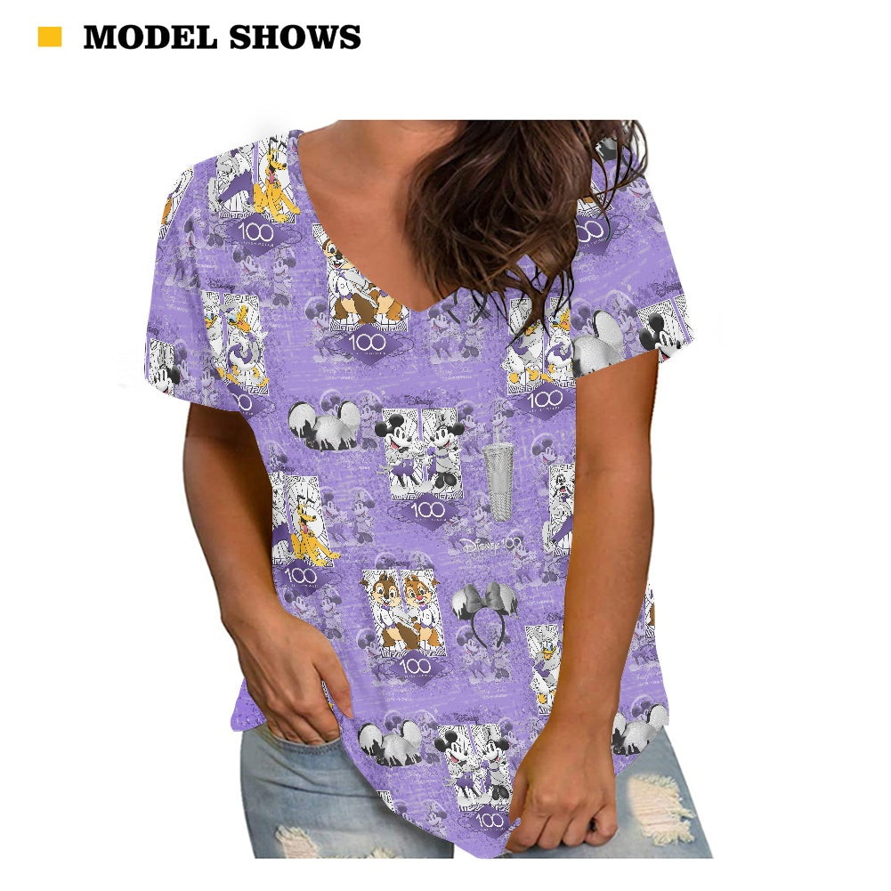 100th Celebration Women's V-neck Top