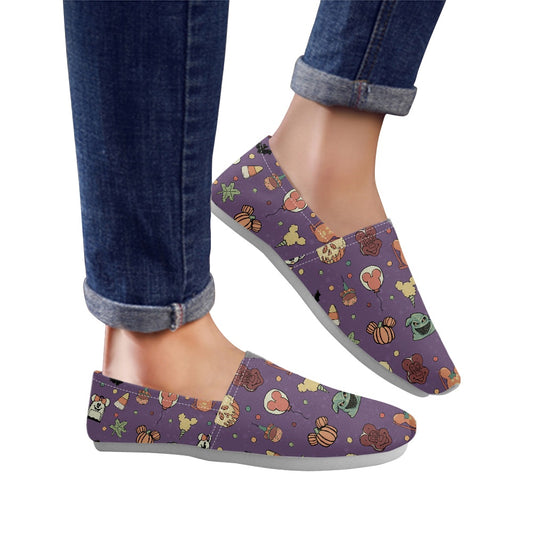 Boho Halloween Purple Slip On Toms