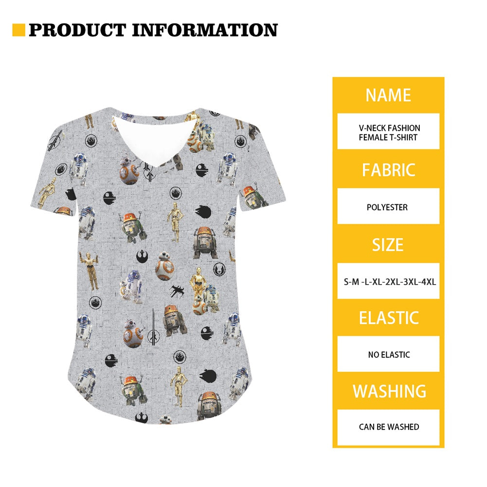 Droids Women's V-neck Top