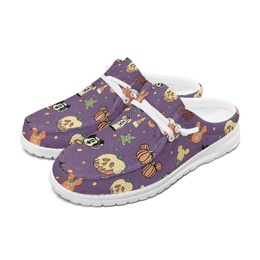 Boho Halloween Purple MESH DUDE SHOES