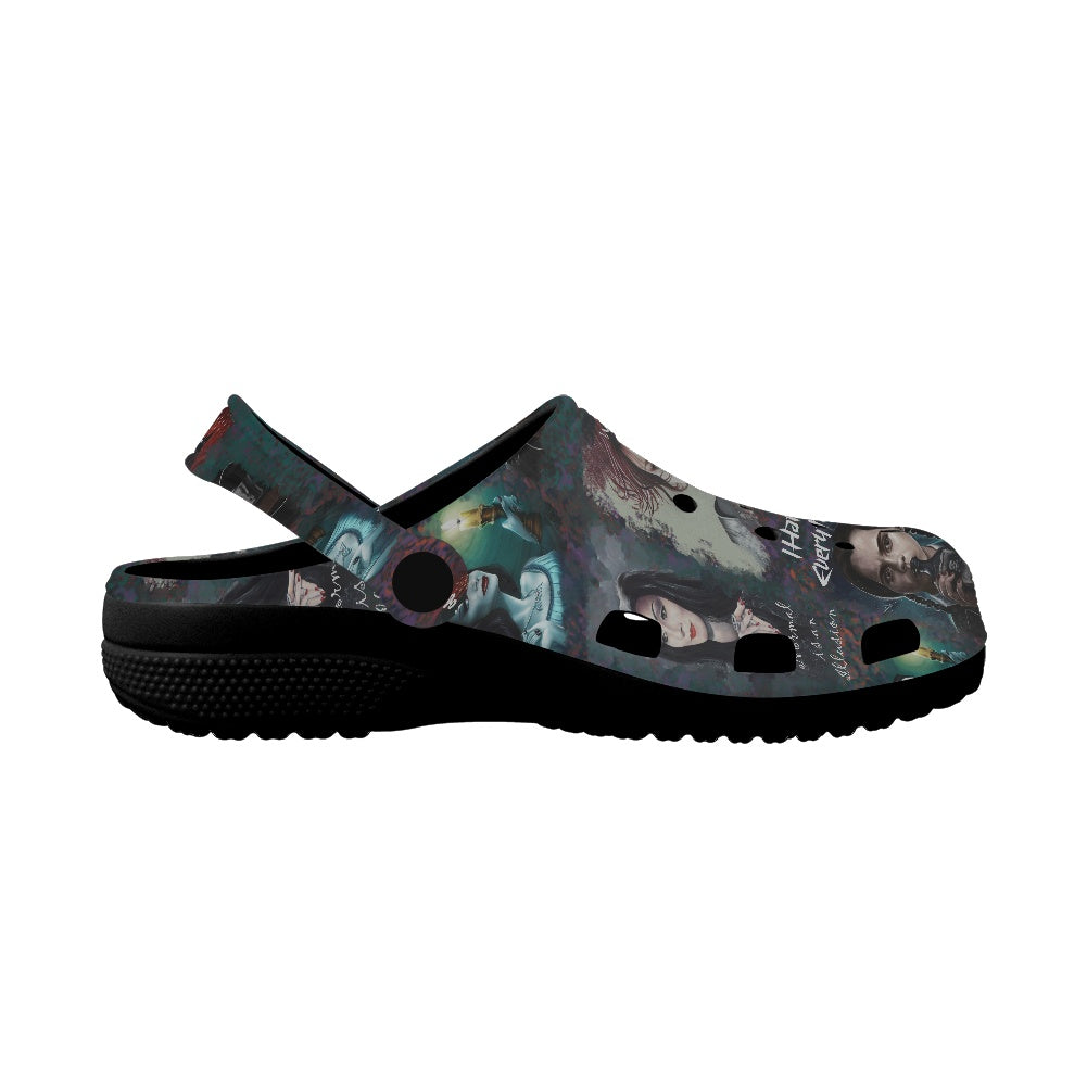 Spooky Babes Crocs Black Sole