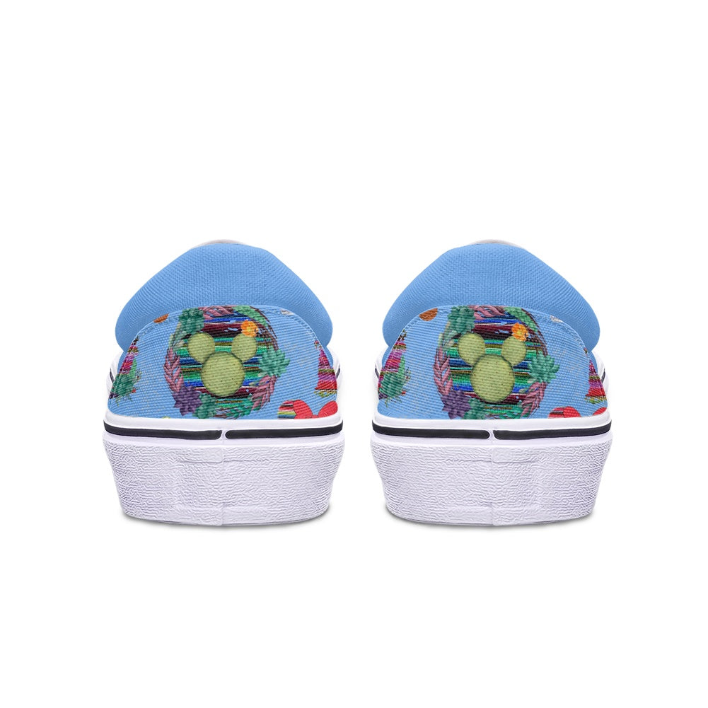 Mouse Cactus Pedal canvas shoes for Adult