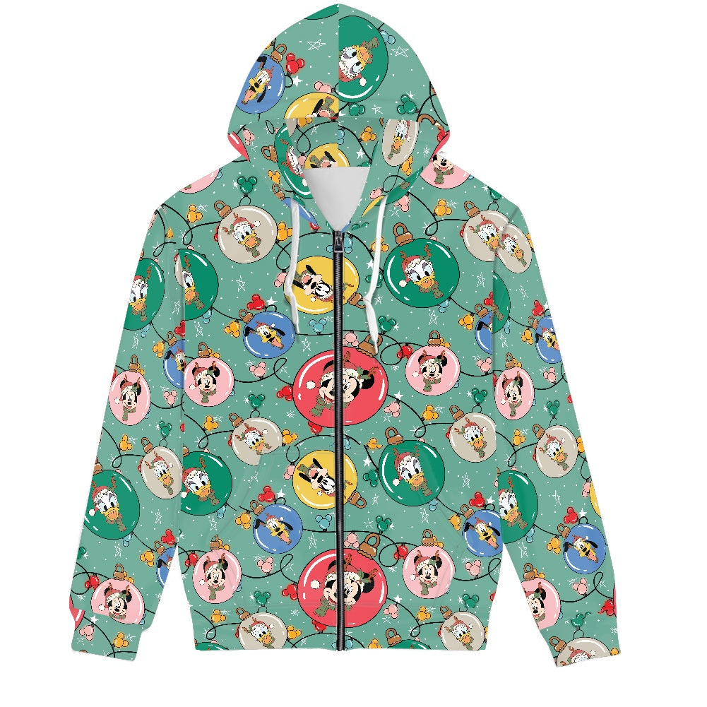 Ornament Pals Full print zip hooded hoodie