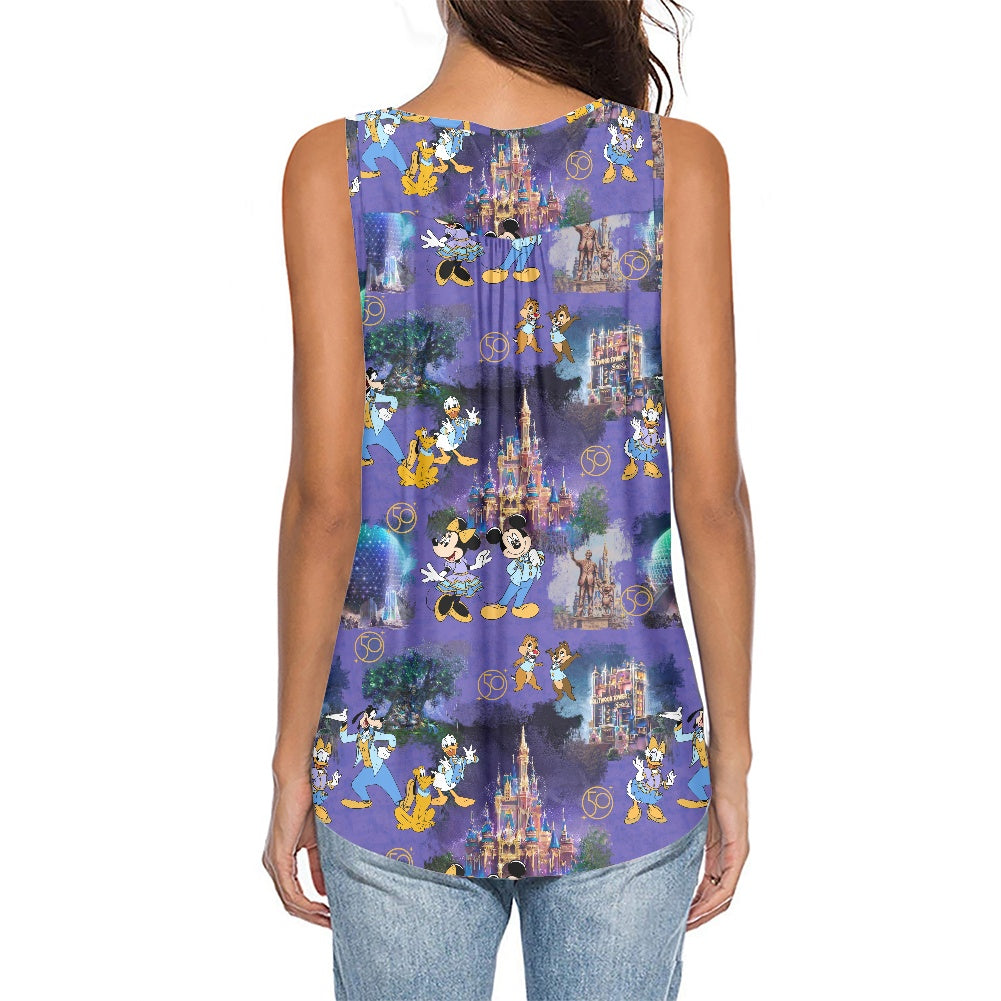 50th Friends Women's Sleeveless V-Neck Top