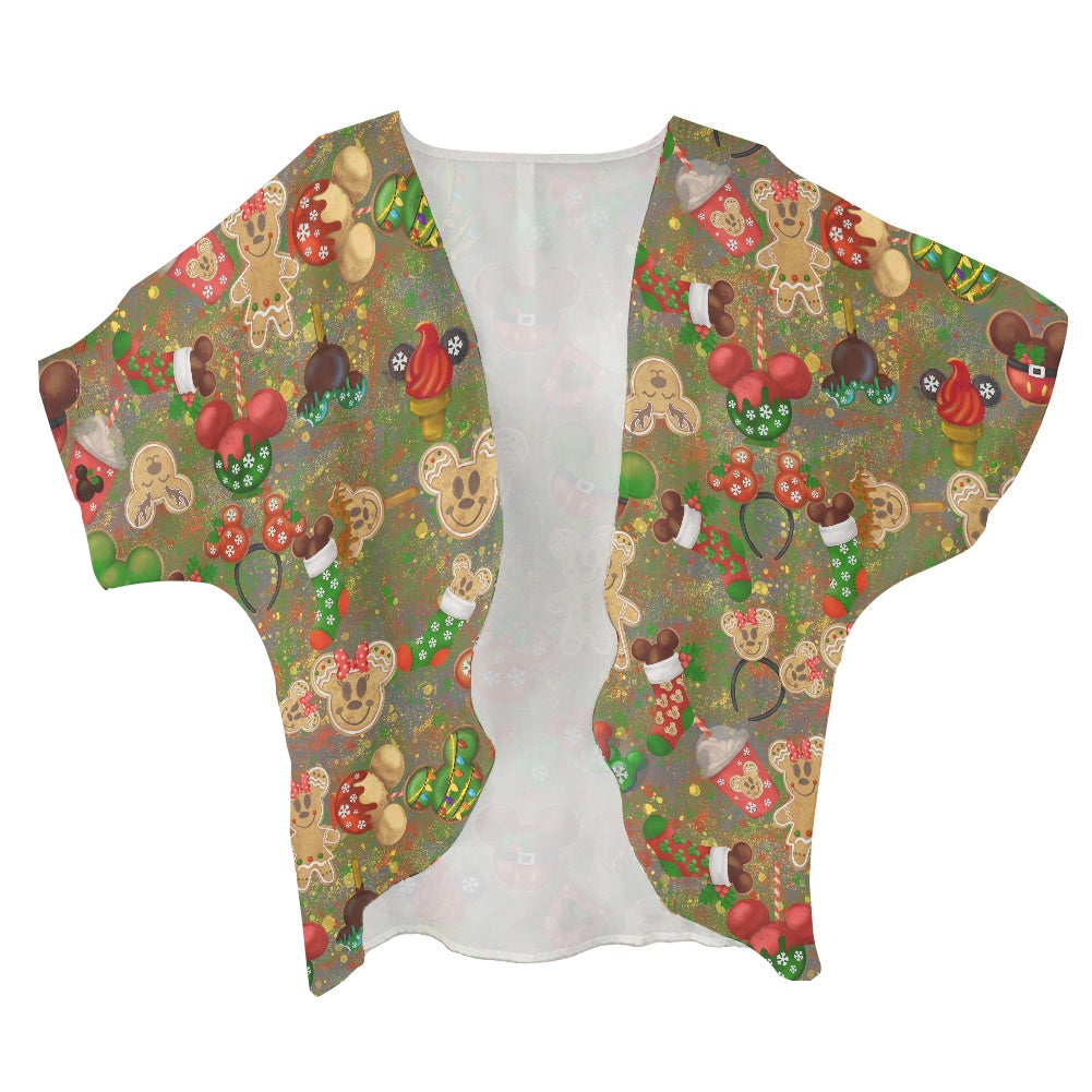 Christmas Cookies Women's cardigan chiffon shirt