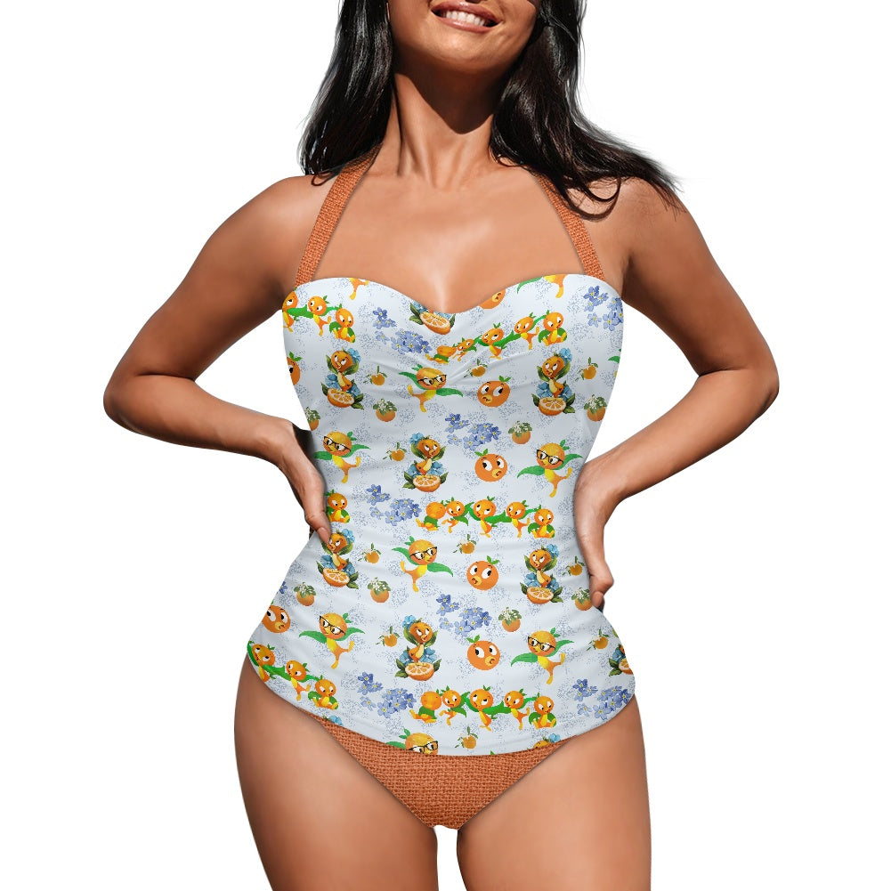 Classic Orange Bird Strappy one piece