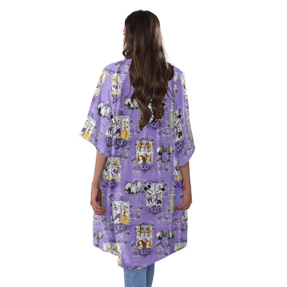 100th Celebration Women's Half Sleeve Kimono Cardigan