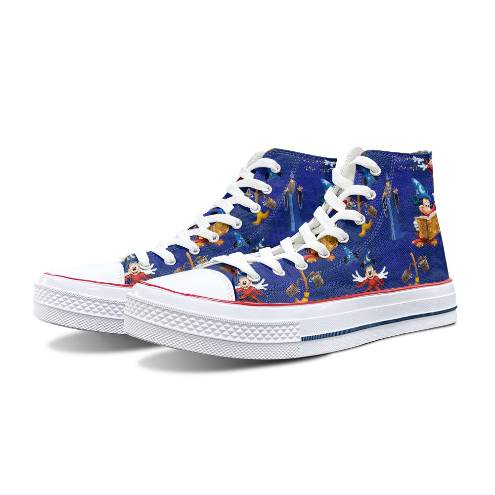 Mouse Sorcerer High Top Canvas Shoes