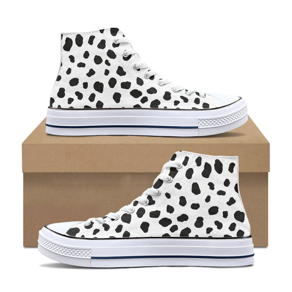 Dalmatian Spots High Top Canvas Shoes