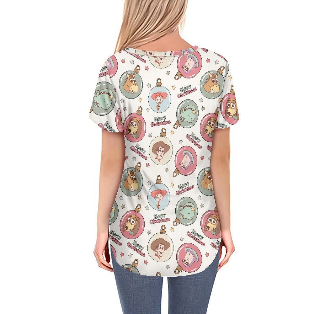 Toy Box Ornaments Women's V-neck Top