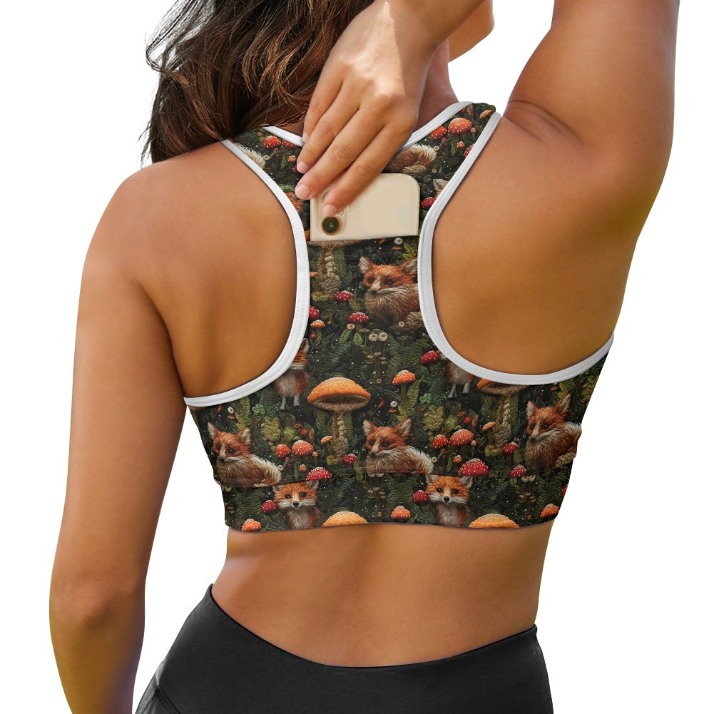 Fox and Mushrooms Women's Sports Vest