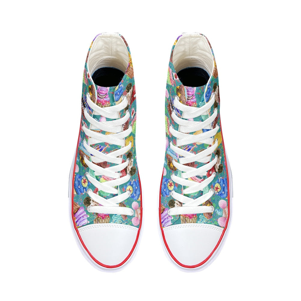 Sweet Treats High Top Canvas Shoes