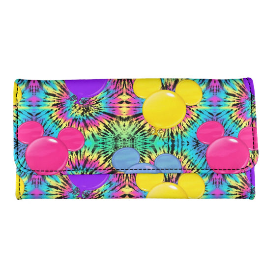 Tie Dye Mouse Long Folding Wallet