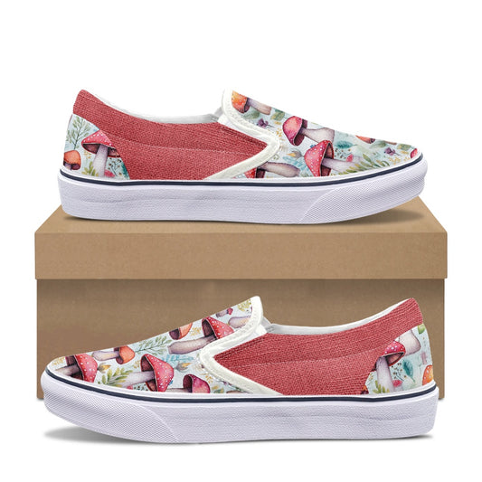 Red Mushroom Pedal canvas shoes for Adult