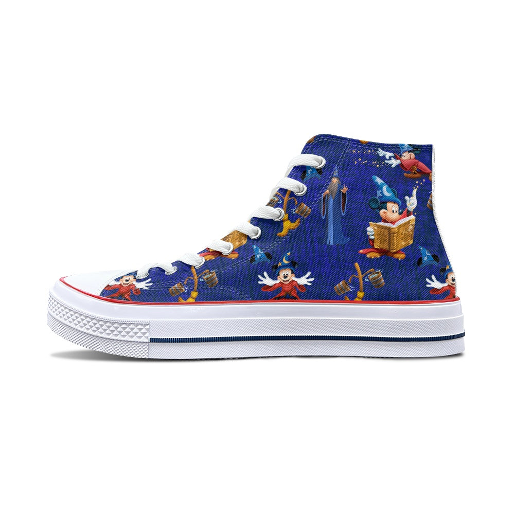 Mouse Sorcerer High Top Canvas Shoes