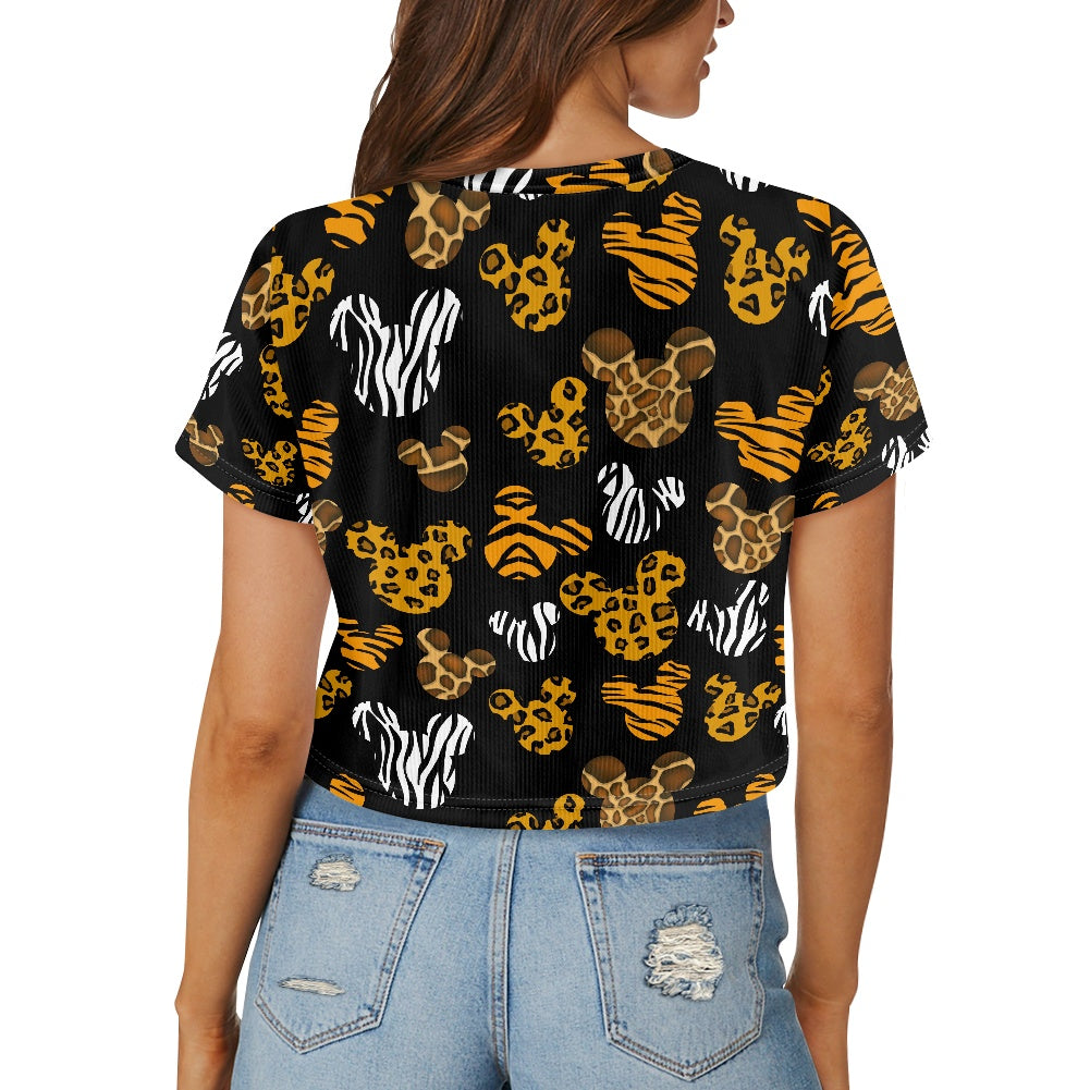 Safari Ears Loose cropped navel-baring T-shirt