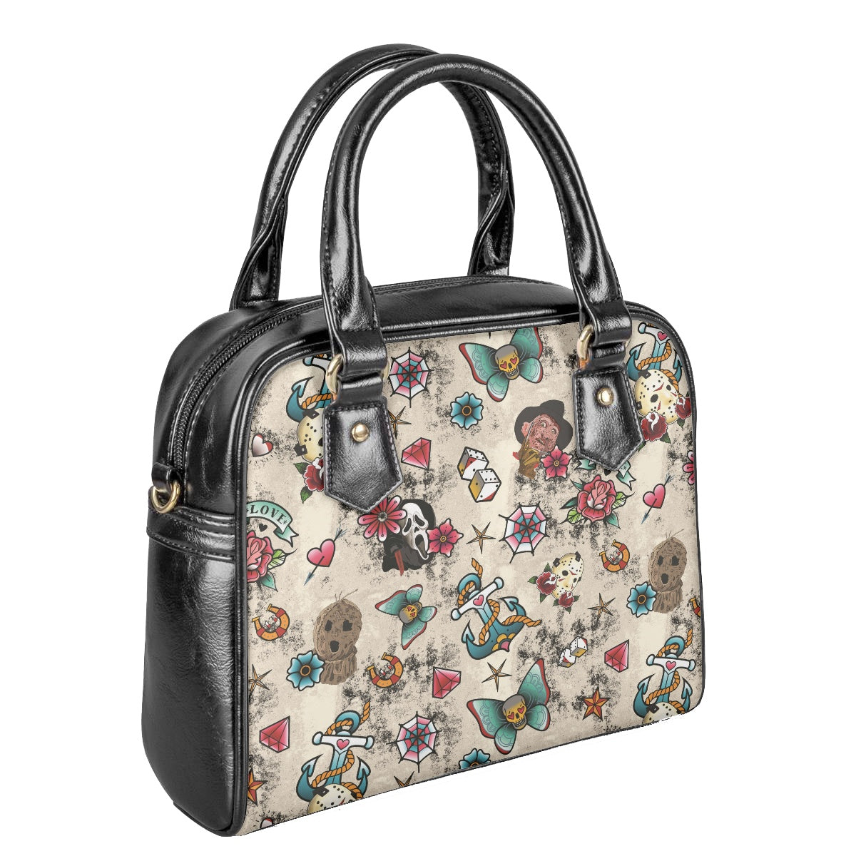 Horror Tattoo Bowler Bag