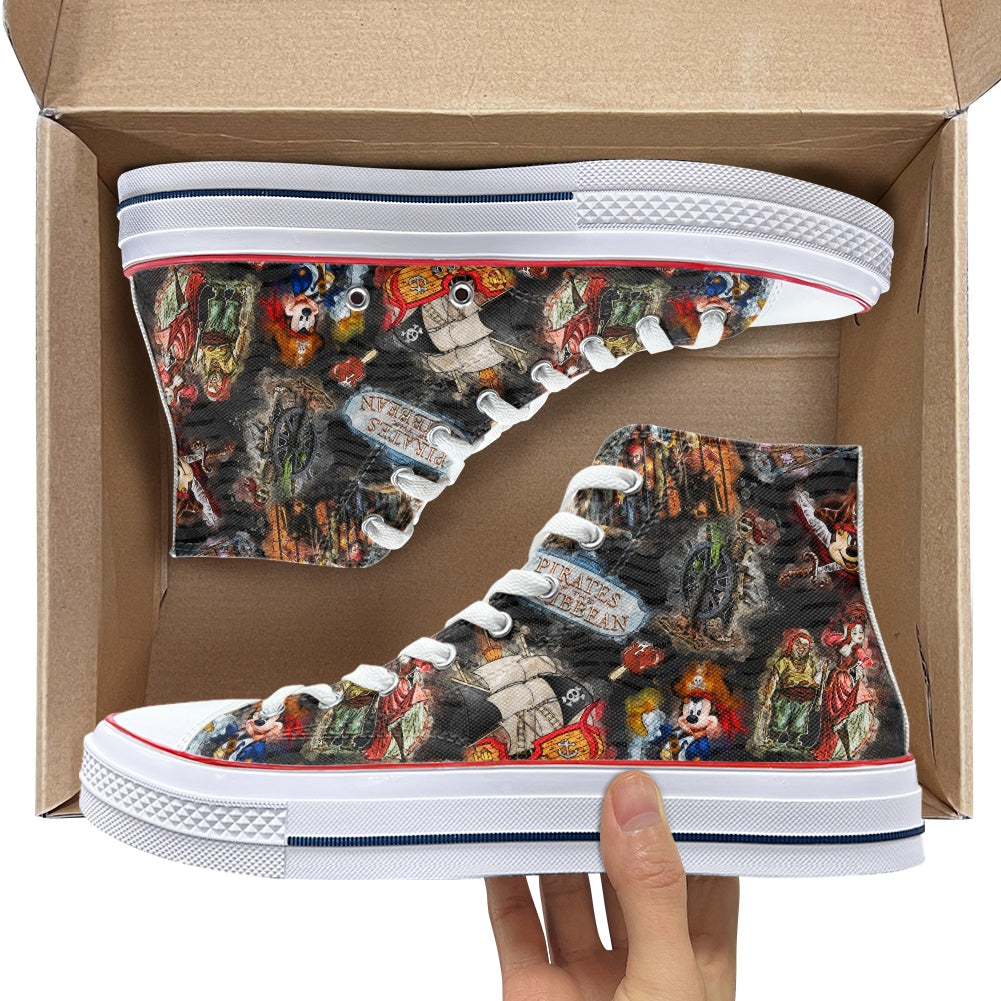 Pirates Life High Top Canvas Shoes