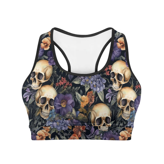 Floral Skulls Women's Sports Vest