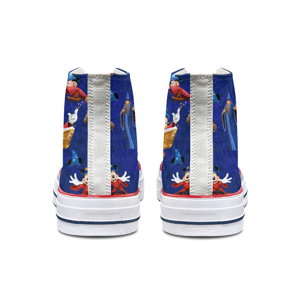 Mouse Sorcerer High Top Canvas Shoes