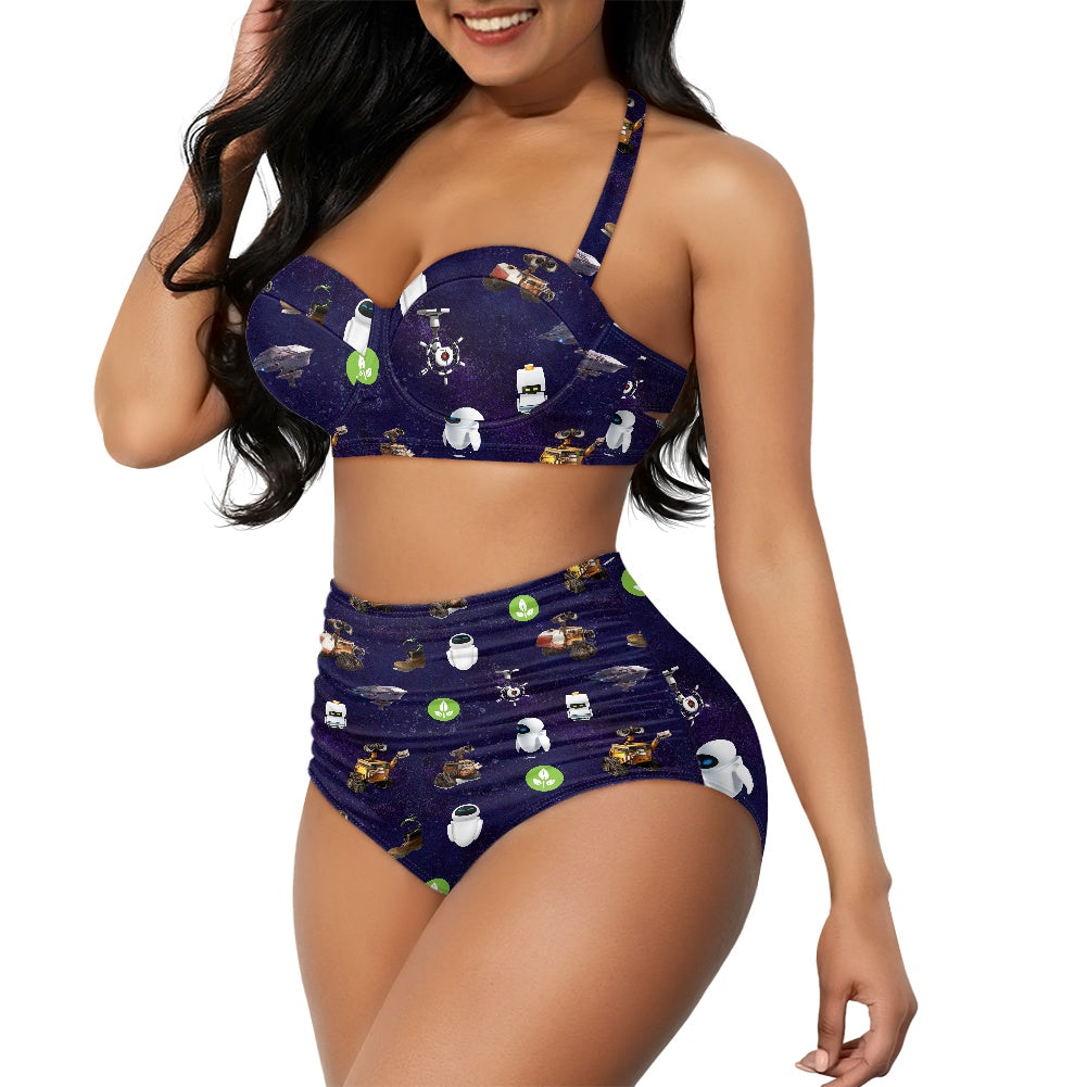 Space Robots Two-piece Swimsuit