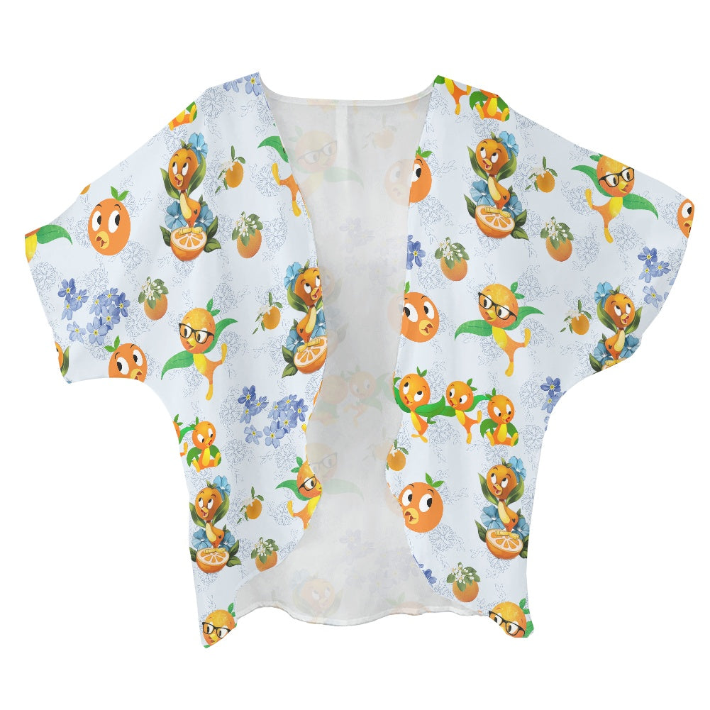 Classic Orange Bird Women's cardigan chiffon shirt