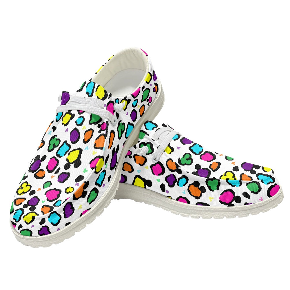 Neon Spots Men's Lace Up Loafers