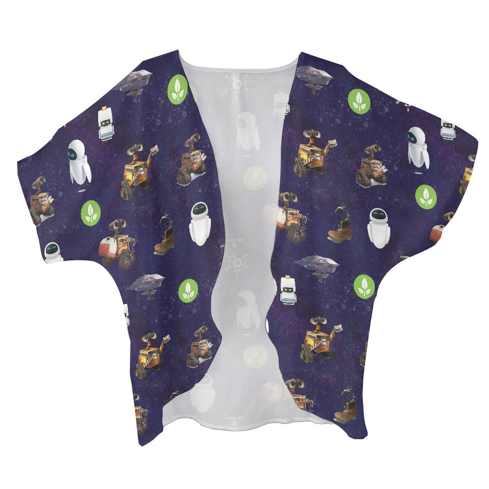 Space Robots Women's cardigan chiffon shirt