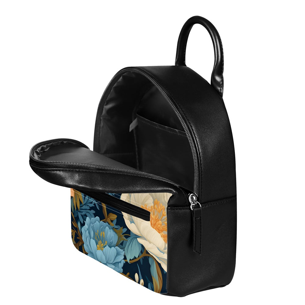 Blue Floral Small Backpack