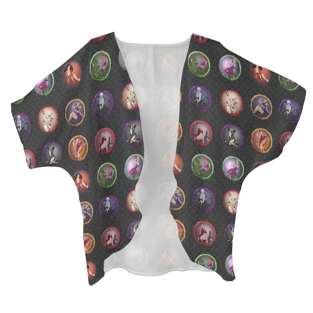 Villain Babes Women's cardigan chiffon shirt