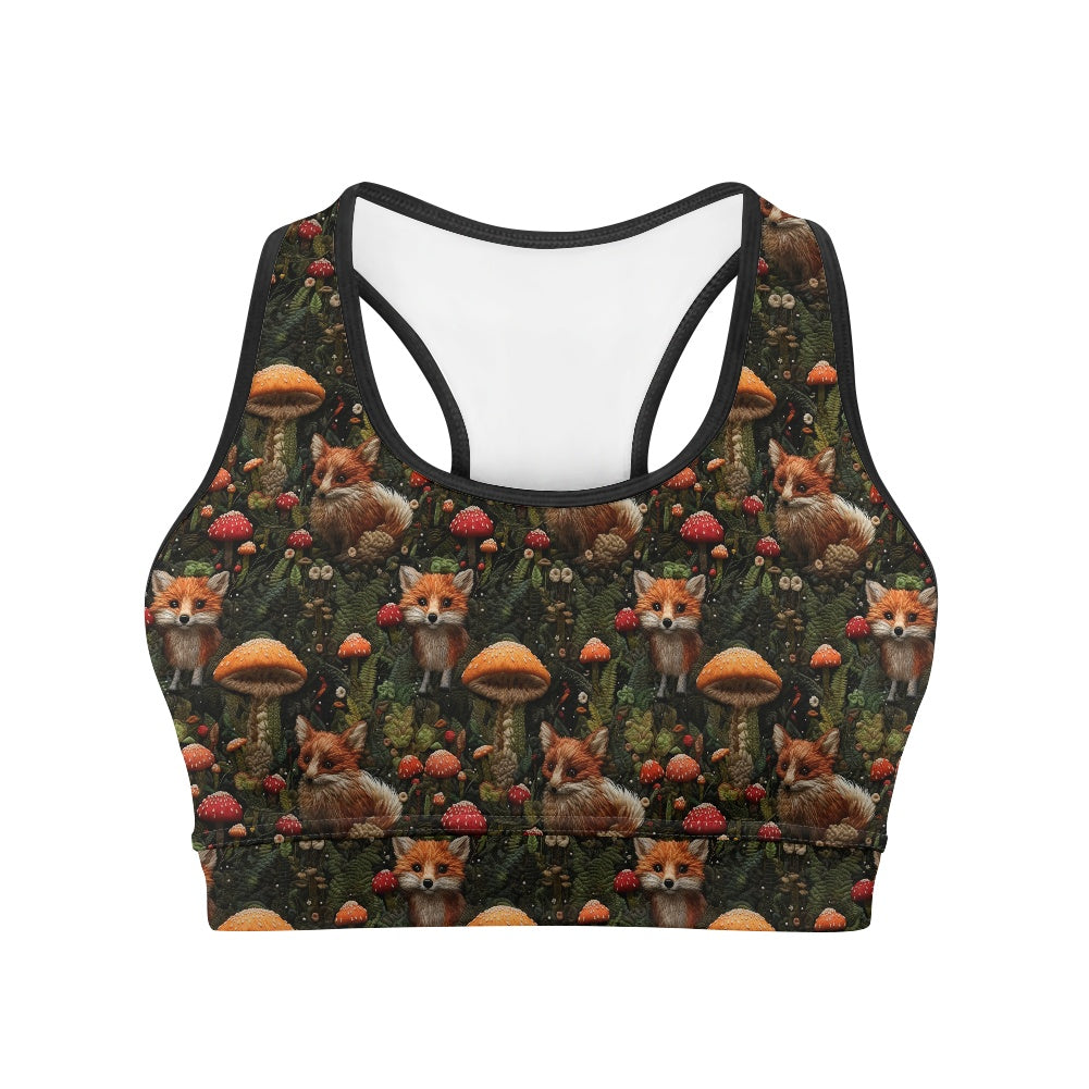 Fox and Mushrooms Women's Sports Vest