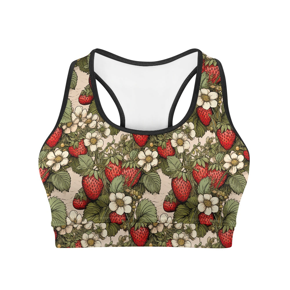 Strawberry Flowers Women's Sports Vest