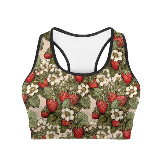 Strawberry Flowers Women's Sports Vest