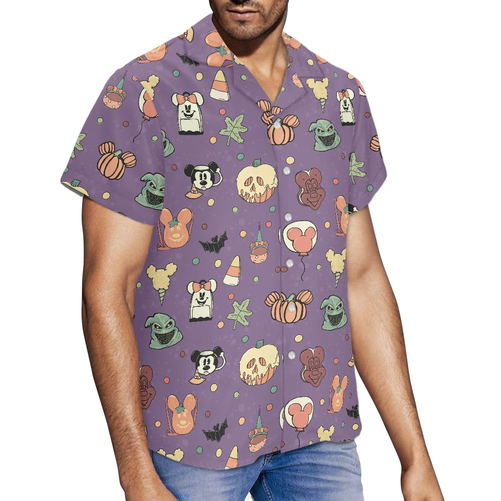 Boho Halloween Purple Hawaiian shirt