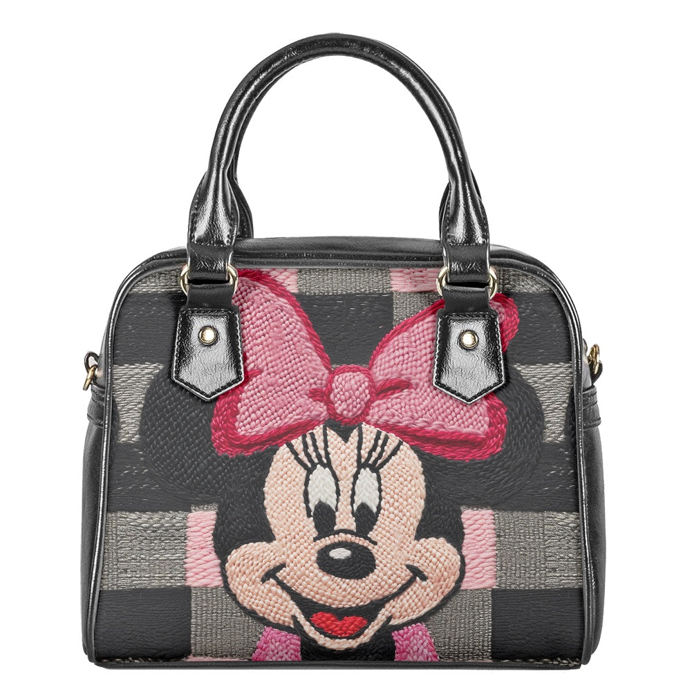 Mouse Plaid Bowler Bag