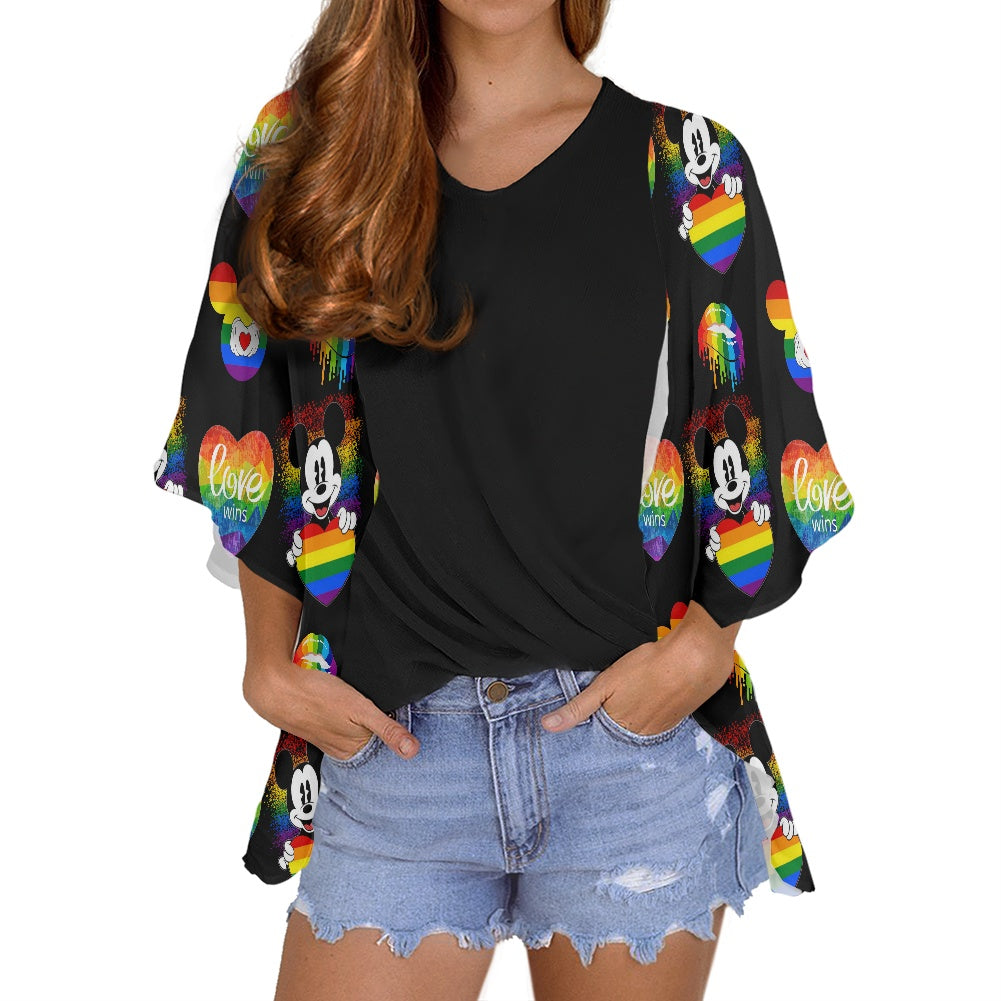 Pride Mouse Women's cardigan chiffon shirt