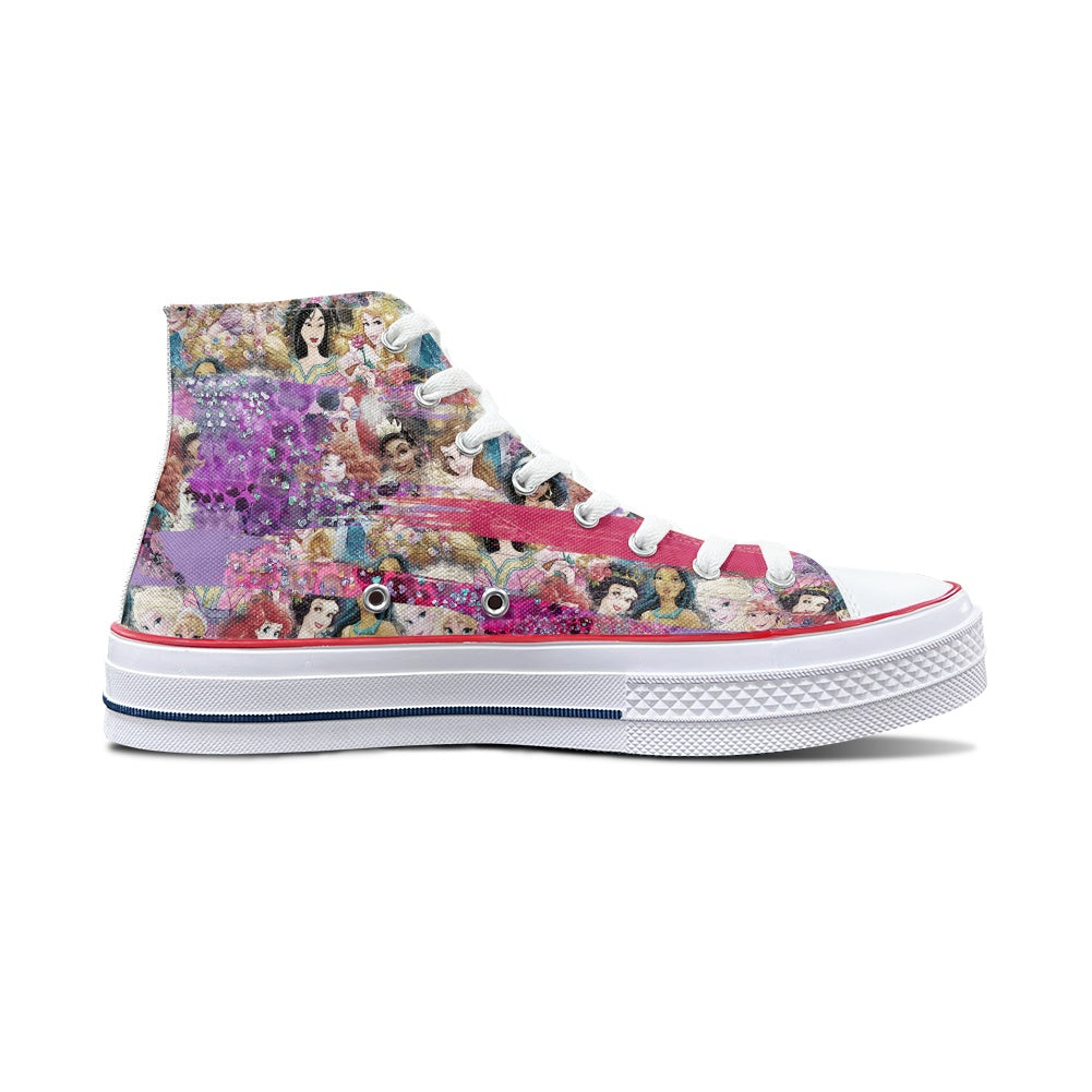 Princess Brush High Top Canvas Shoes