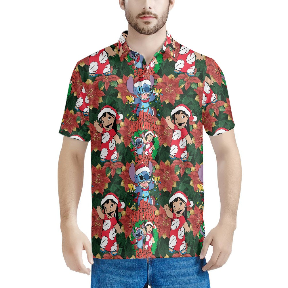 Hawaiian Christmas Polo T-shirt