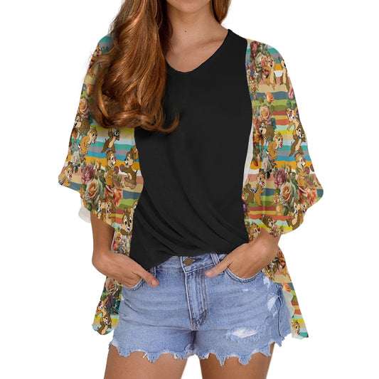 Chipmunks Women's cardigan chiffon shirt